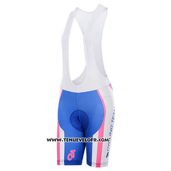 Maillot Ciclismo Femme To The Fore Blanc et Fuchsia Manches Courtes et Cuissard